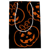 Halloween Pumpkins Jack-O-Lantern Gift Bag Medium Cadeauzakje (Voorkant)
