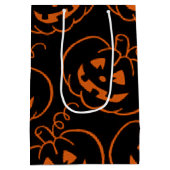 Halloween Pumpkins Jack-O-Lantern Gift Bag Medium Cadeauzakje (Achterkant)