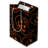 Halloween Pumpkins Jack-O-Lantern Gift Bag Medium Cadeauzakje (Achterkant Gekanteld)