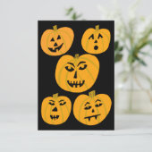 Halloween Pumpkins Jack-O-Lantern Kaart (Staand voorkant)