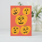 Halloween Pumpkins Jack-O-Lantern Kaart (Staand voorkant)