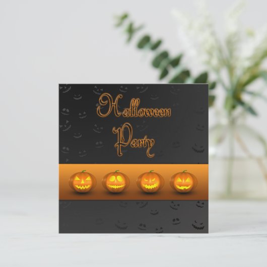 Halloween Pumpkins Jack-o-Lantern Kaart (Staand voorkant)