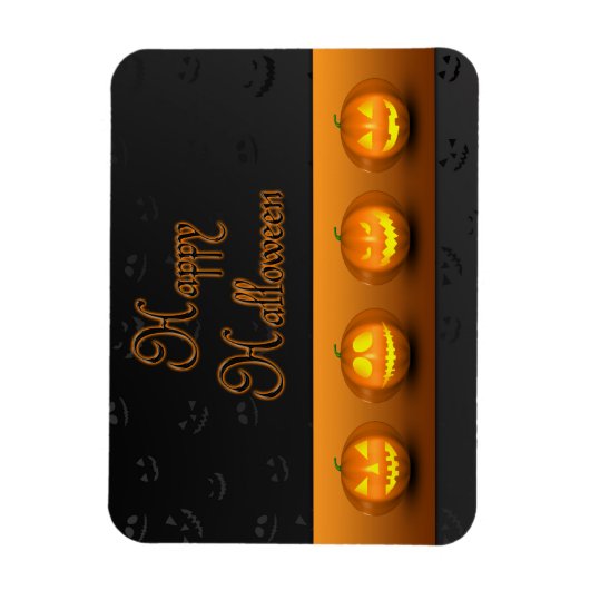 Halloween Pumpkins Jack-o-Lantern Magneet (Verticaal)