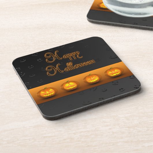 Halloween Pumpkins Jack-o-Lantern Onderzetter (Linkerzijde)