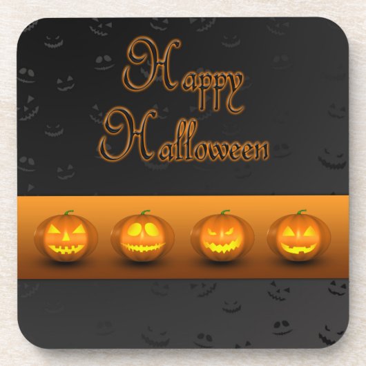 Halloween Pumpkins Jack-o-Lantern Onderzetter (Voorkant)