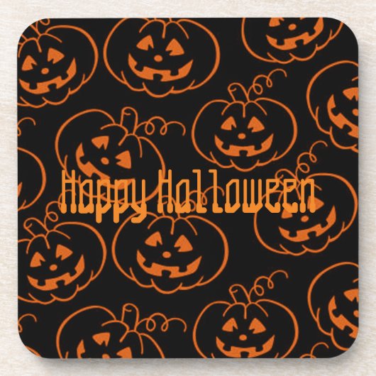 Halloween Pumpkins Jack-O-Lantern Onderzetters (Voorkant)