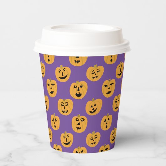 Halloween PUMPKINS Jack-O-Lantern Papieren Bekers (Voorkant)