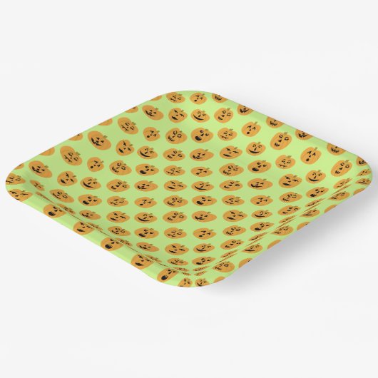 Halloween PUMPKINS Jack-O-Lantern Papieren Bordje (Gebogen)