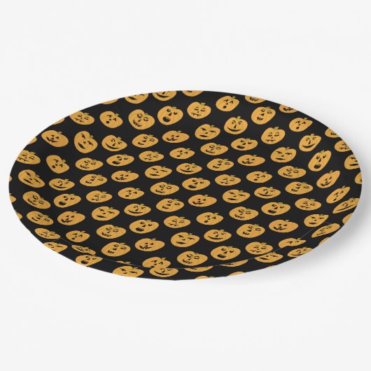 Halloween PUMPKINS Jack-O-Lantern Papieren Bordje (Gekanteld)