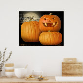 Halloween Pumpkins & Jack-o-Lantern Poster (Keuken)