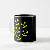 Halloween Pumpkins Jack O' Lantern Tweekleurige Koffiemok (Voorkant links)