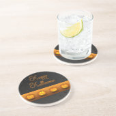 Halloween Pumpkins Jack-o-Lantern Zandsteen Onderzetter (Zijkant)