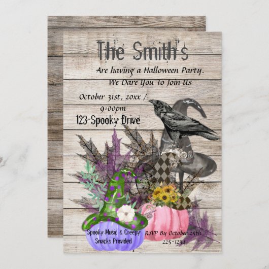 Halloween Pumpkins Kaart (Voorkant / Achterkant)