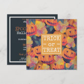 Halloween Pumpkins Kostuumfeest | Uitnodiging (Voorkant / Achterkant)