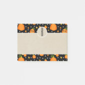 Halloween Pumpkins Kraft Rustic Monogram Post-it® Notes (Voorkant)