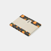 Halloween Pumpkins Kraft Rustic Monogram Post-it® Notes (Schuin)