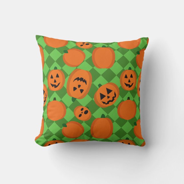 Halloween Pumpkins Kussen (Voorkant)