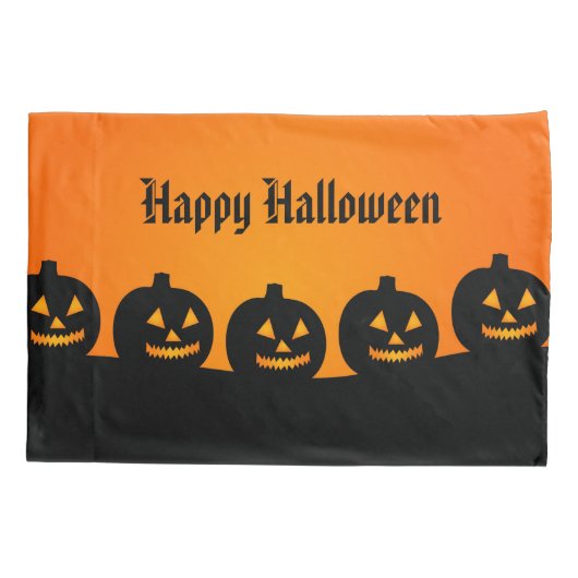 Halloween Pumpkins Kussensloop (Achterkant)