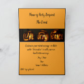 Halloween Pumpkins Love Joy Peace Party Uitnodigin Kaart (Binnen)