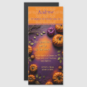 Halloween Pumpkins Magnetische Uitnodiging (Voorkant / Achterkant)