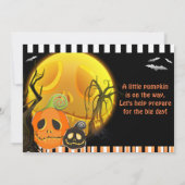 Halloween Pumpkins Moonlight Baby shower Kaart (Achterkant)