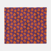 Halloween Pumpkins on Purple Background Pattern Fleece Deken (Voorkant (Horizontaal))