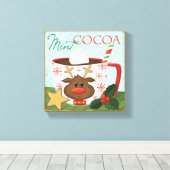 Halloween Pumpkins op Graveyard Canvas Afdruk (Insitu (Houten vloer))