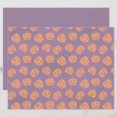 Halloween Pumpkins op Paars Achtergrondpatroon (Voorkant / Achterkant)