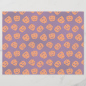 Halloween Pumpkins op Paars Achtergrondpatroon (Voorkant)