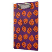 Halloween Pumpkins op Paars Achtergrondpatroon Klembord (Links)