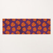 Halloween Pumpkins op Paars Achtergrondpatroon Yogamat (Achterkant (horizontaal))
