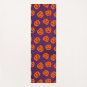 Halloween Pumpkins op Paars Achtergrondpatroon Yogamat (Voorkant)