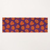 Halloween Pumpkins op Paars Achtergrondpatroon Yogamat (Voorkant (horizontaal))