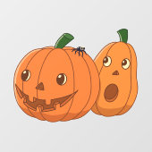 Halloween Pumpkins Pair Raamsticker (Vel)
