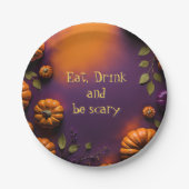 Halloween Pumpkins Papieren Bordje (Voorkant)