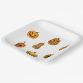 Halloween Pumpkins. Papieren Bordje (Gebogen)