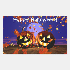 Halloween Pumpkins Plays Rechthoekige Sticker