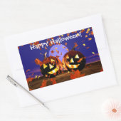 Halloween Pumpkins Plays Rechthoekige Sticker (Envelop)