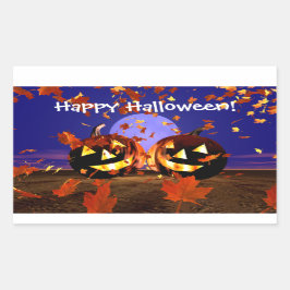 Halloween Pumpkins Plays Rechthoekige Sticker