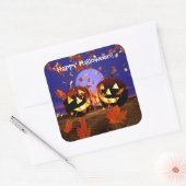 Halloween Pumpkins Plays Vierkante Sticker (Envelop)