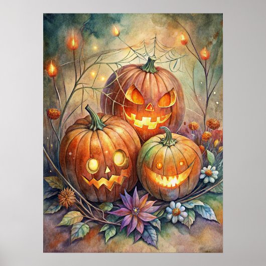 Halloween Pumpkins Poster (Voorkant)