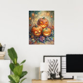 Halloween Pumpkins Poster (Thuiskantoor)