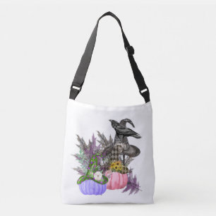 Halloween Pumpkins, Raven Crossbody Tas