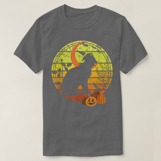 Halloween Pumpkins Scary Cat Witch Pet & M T-shirt (Design voorkant)