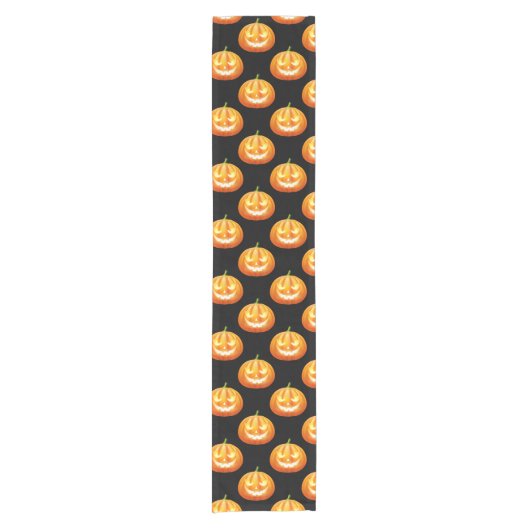 Halloween Pumpkins Table Runner Korte Tafelloper (Voorkant)