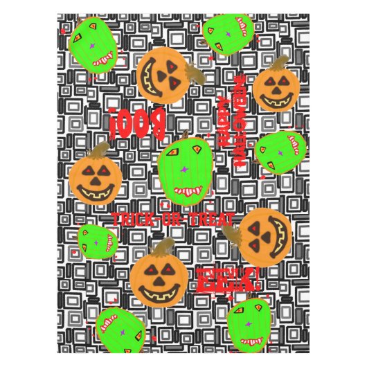 Halloween Pumpkins Tafelkleed (Voorkant)