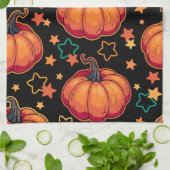 Halloween pumpkins theedoek (Gevouwen)