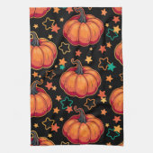 Halloween pumpkins theedoek (Verticaal)