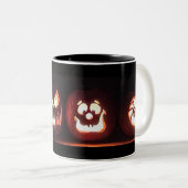 Halloween Pumpkins Tweekleurige Koffiemok (Voorkant rechts)