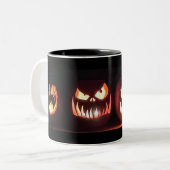 Halloween Pumpkins Tweekleurige Koffiemok (Voorkant links)